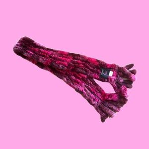 Pink Rabbit Fur Scarf